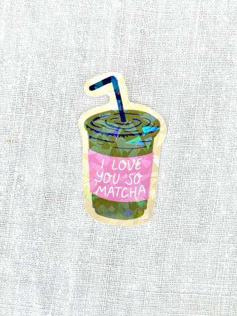 Stickers I love you so matcha