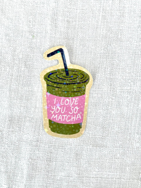 Stickers I love you so matcha