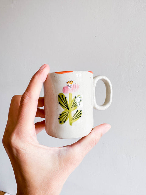 Tasse céramique - Fleurs PM