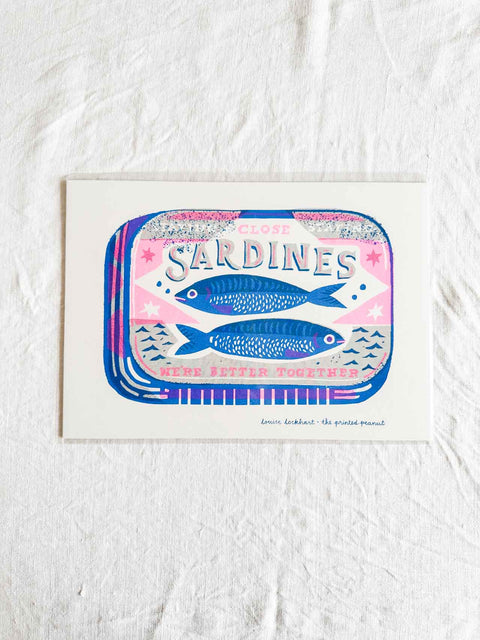 Affiche Risographie Sardines A4