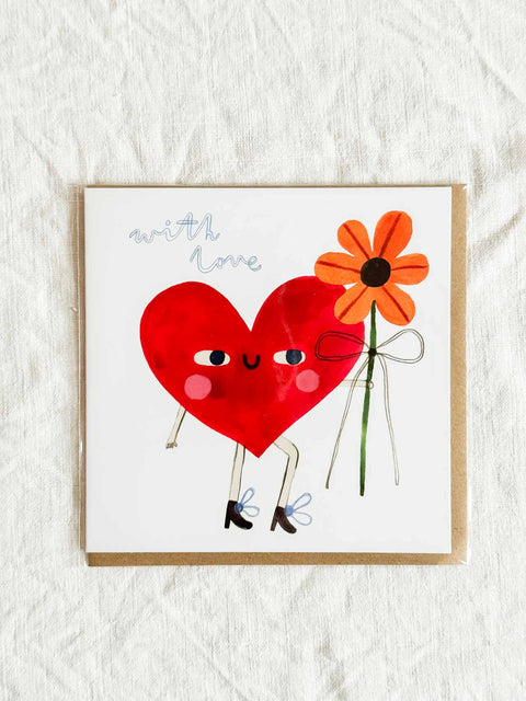 Carte Carré - With love Heart