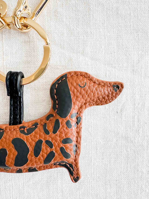 Porte clé - Chien saucisse Léopard