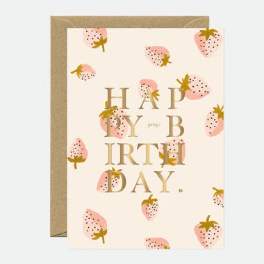 Carte HBD Strawberry