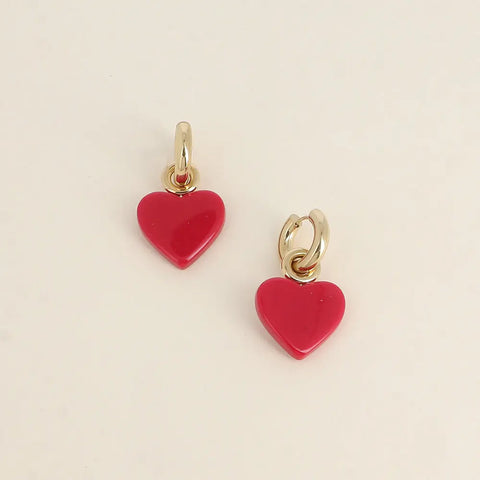 Créoles coeur en acétate