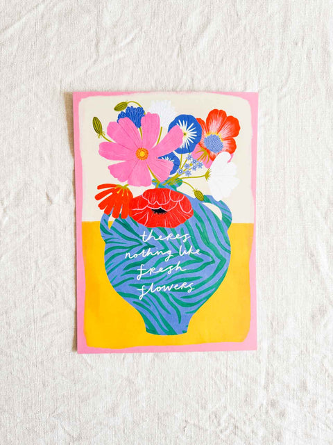 Affiche Rien ne vaut des fleurs fraîches