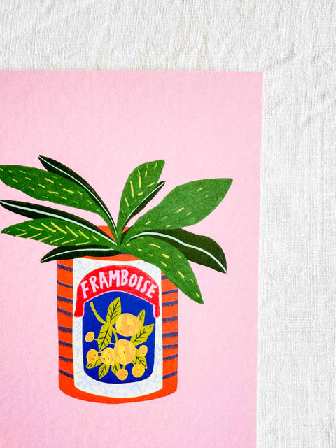 Affiche Alocasia boîte vintage