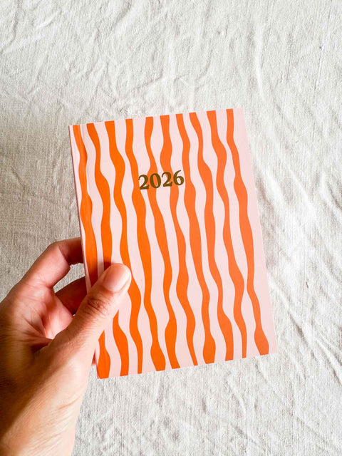 Agenda 2026 - Rayures Orange PM