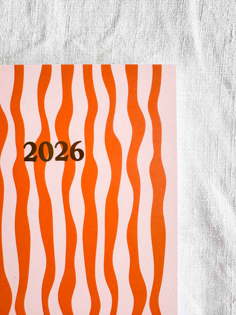 Agenda 2026 - Rayures Orange PM