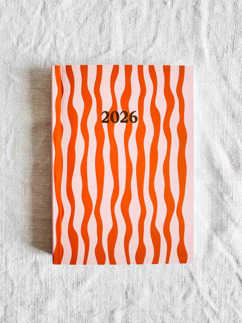 Agenda 2026 - Rayures Orange PM