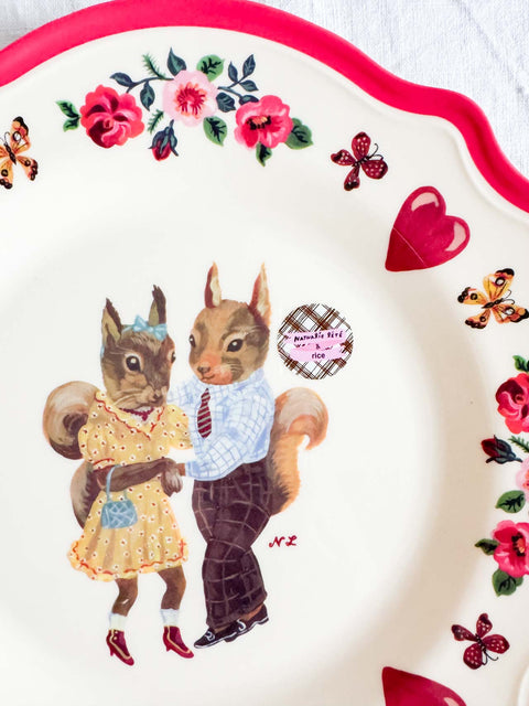 Assiette Nathalie Lété GM Ecureuils