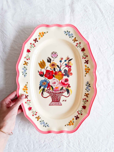 Assiette de service Nathalie Lété GM Flower