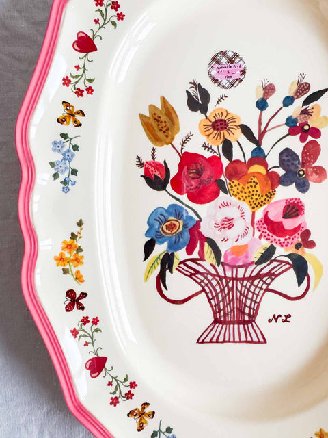 Assiette de service Nathalie Lété GM Flower