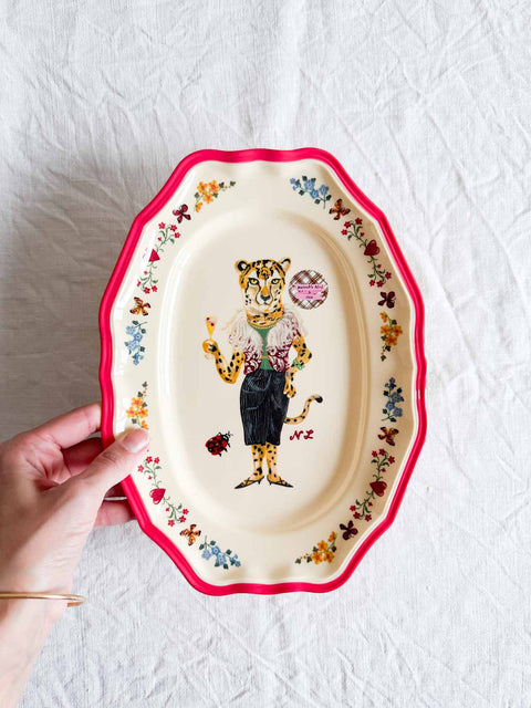 Assiette de service Nathalie Lété PM Panthère