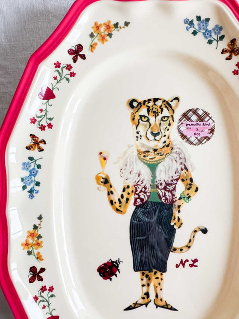 Assiette de service Nathalie Lété PM Panthère