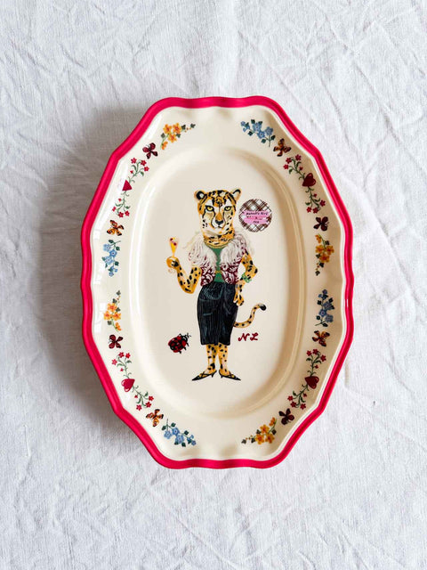 Assiette de service Nathalie Lété PM Panthère