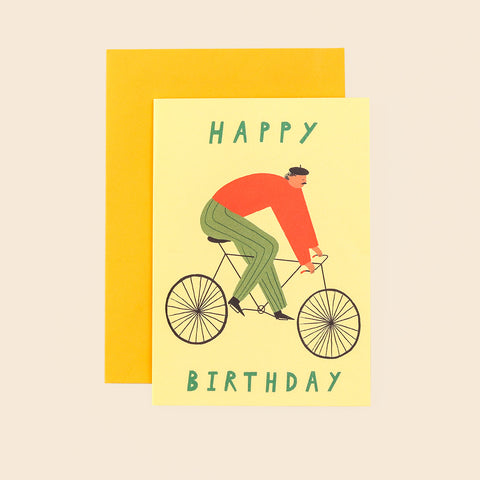 Carte Birthday cyclist