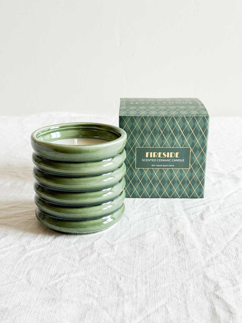 Bougie Olive - Au coin du feu