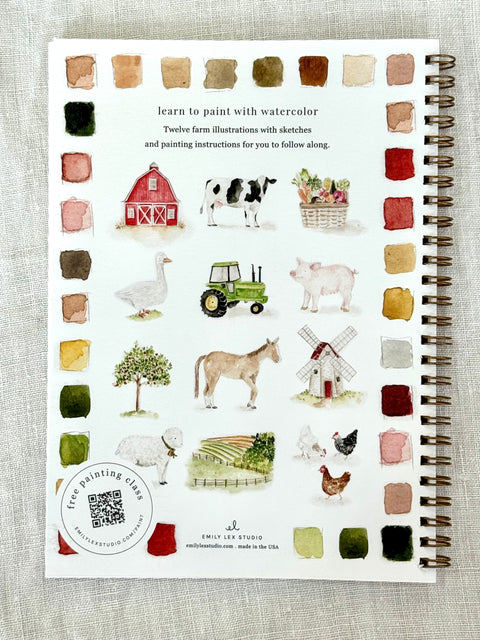 Cahier d'aquarelle Ferme