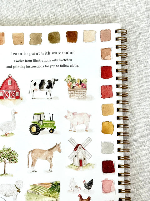 Cahier d'aquarelle Ferme