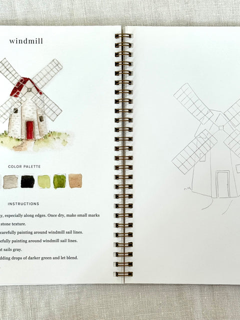 Cahier d'aquarelle Ferme