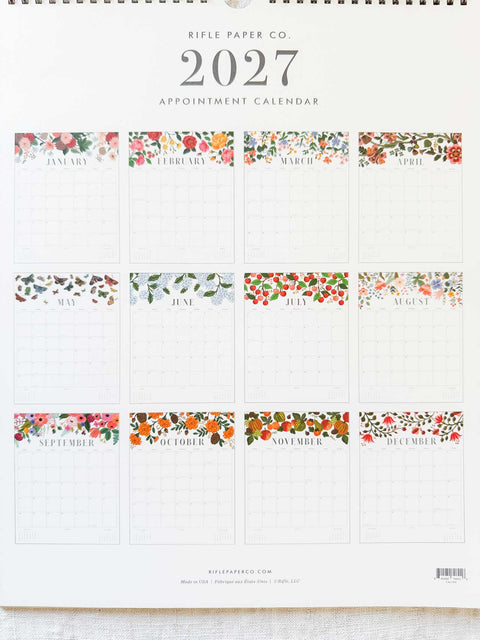 Calendrier 2027 Sage Hydrangea