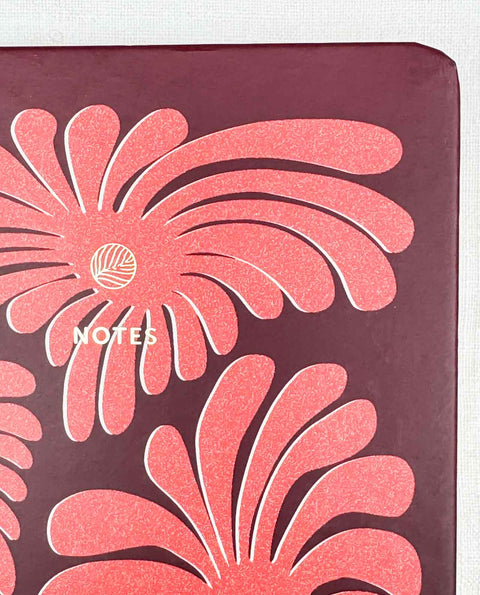 Carnet A6 Fleurs - Corail
