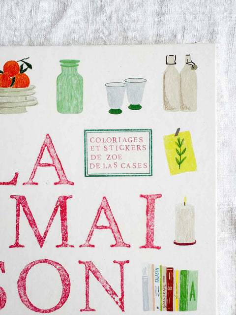 Carnet coloriage et stickers - La maison