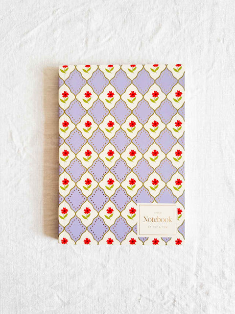 Carnet souple - Fleurs Lilas