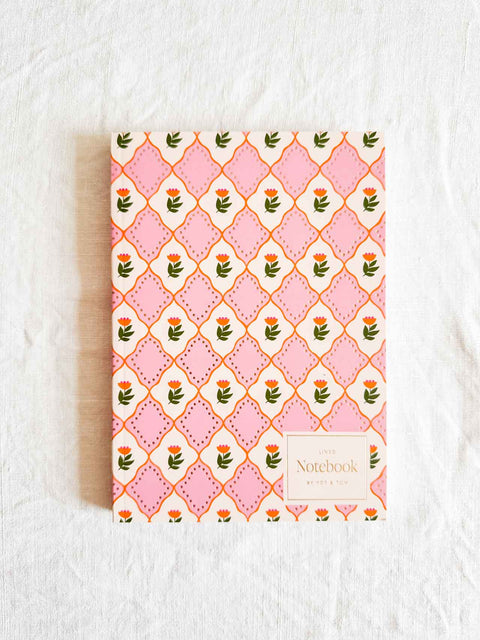 Carnet souple - Fleurs Roses