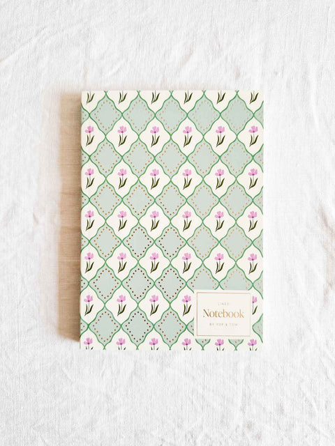 Carnet souple - Fleurs Vertes