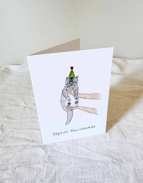 Carte Le chat anniversaire