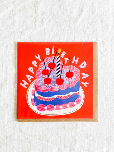 Carte carré Gâteaux d'anniversaire
