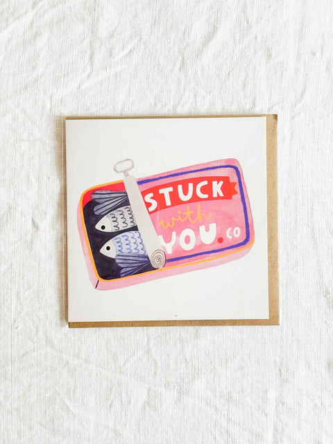 Carte carré Stuck with you