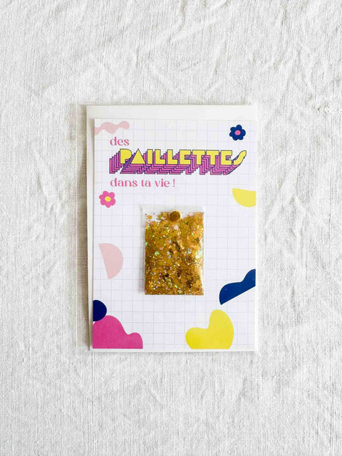 Carte Funky Paillette Aurélie Kacel