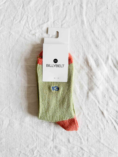 Chaussettes Coton Côtelée - Vert menthe