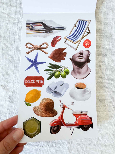 Junk journal Stickers book La dolce vita