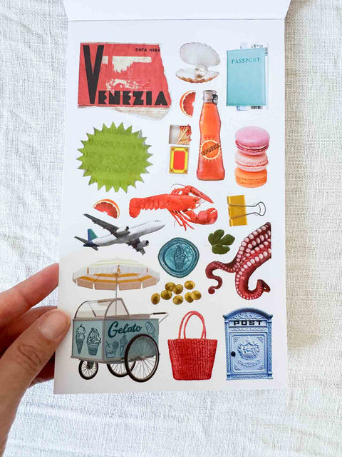 Junk journal Stickers book La dolce vita