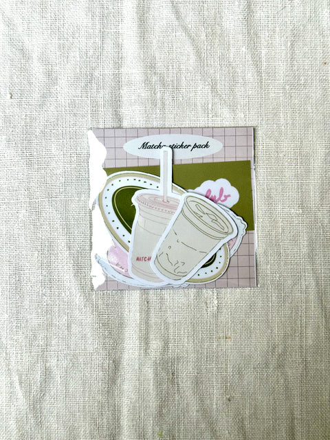 Lot 5 stickers - Matcha club
