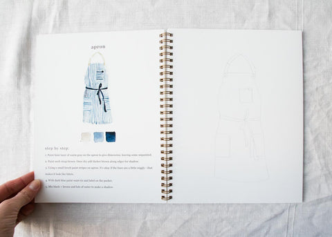 Cahier d'aquarelle - Pâtisserie