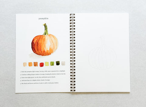 Cahier d'aquarelle - Automne