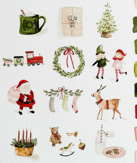 Cahier d'aquarelle - Noël