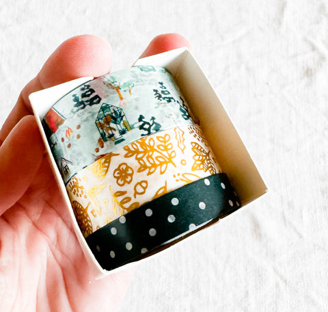 Washi tape x 3 - Snowy house