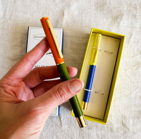 Set de stylos - Cobalt & Army green