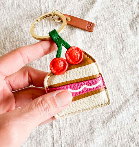 Porte clé - Part de gâteau