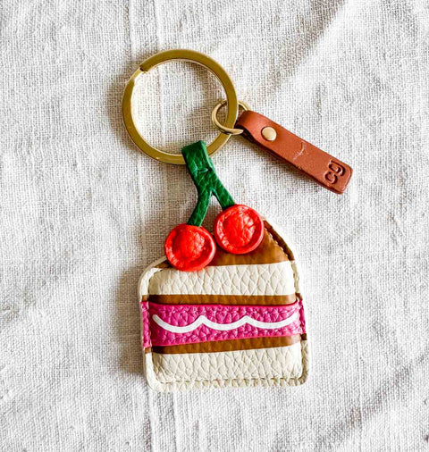 Porte clé - Part de gâteau