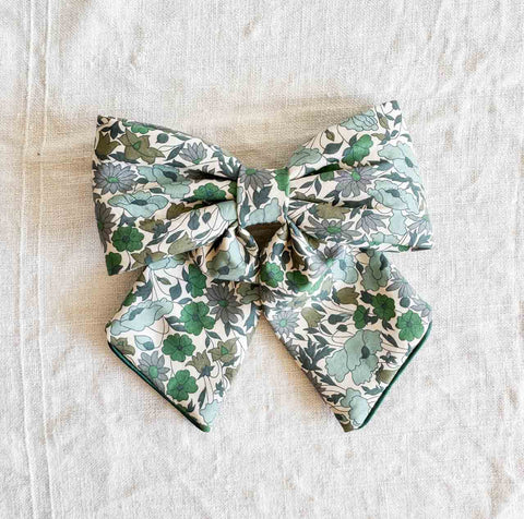 Barrette nœud Liberty - Vert