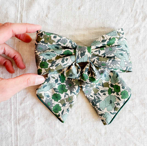 Barrette nœud Liberty - Vert