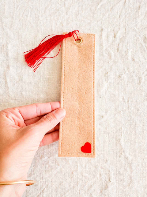 Marque page feutrine - Love books