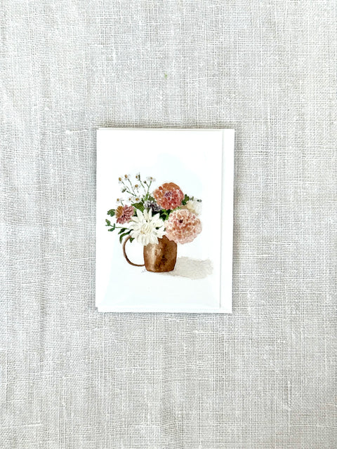 Mini carte Bouquet Dahlia