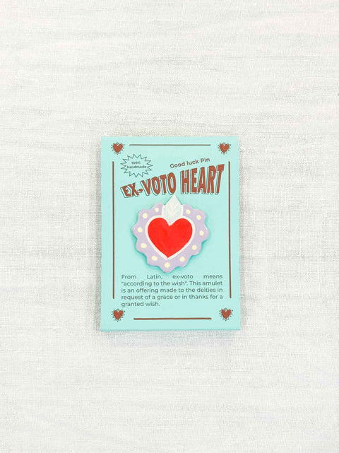 Pin's céramique - Ex voto Violet